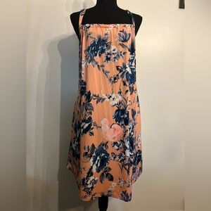Sew in Love Open Back Orange & Blue Floral Dress EUC Size Small